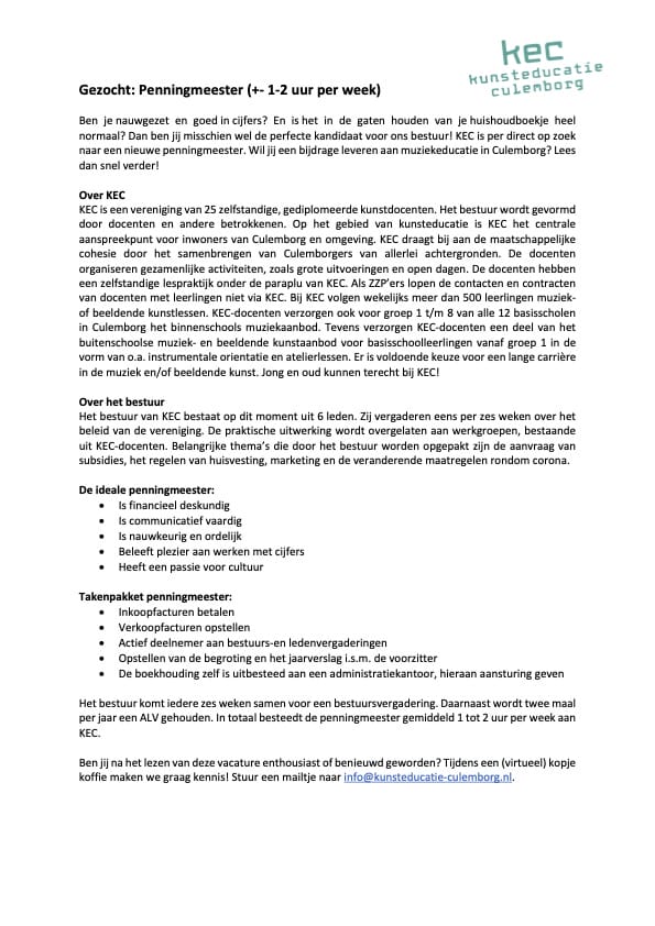 vacature-penningmeester-kec